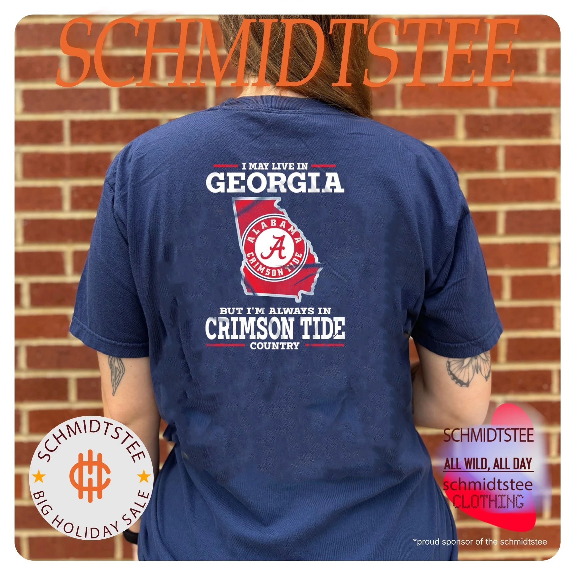 I may live in Georgia but I’m always in Crimson Tide country shirt