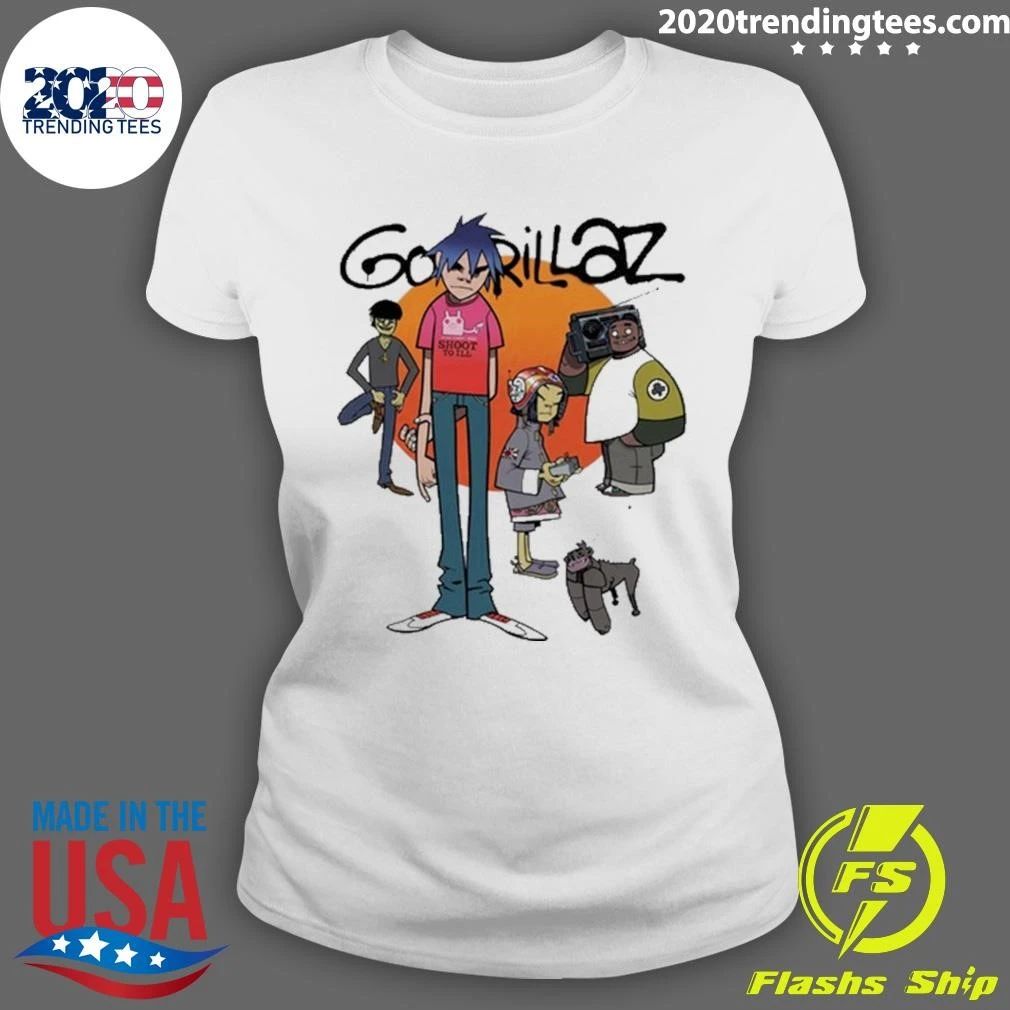 GORILLAZ D, Murdoc Niccals, Noodle, and Russel Hobbs Band 2026 Shirt