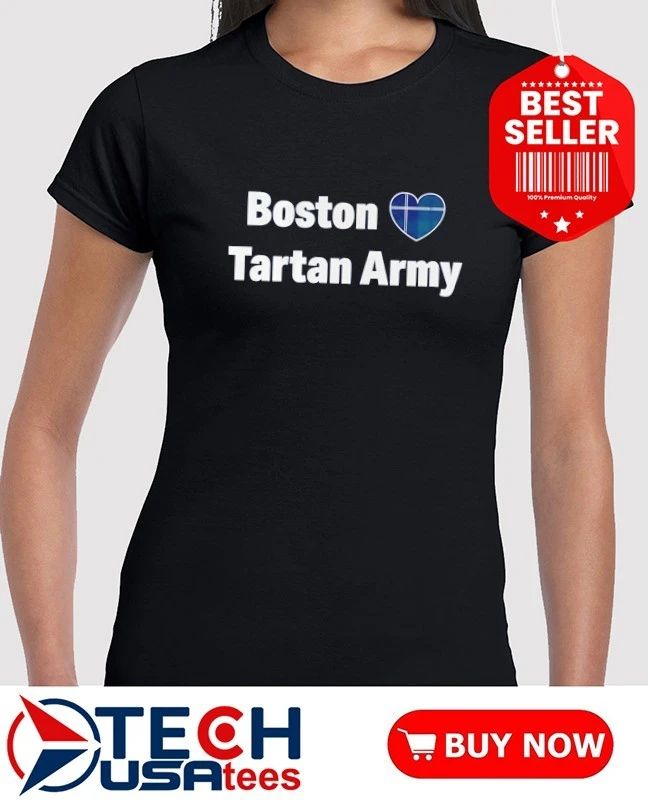 Boston love Tartan Army heart shirt