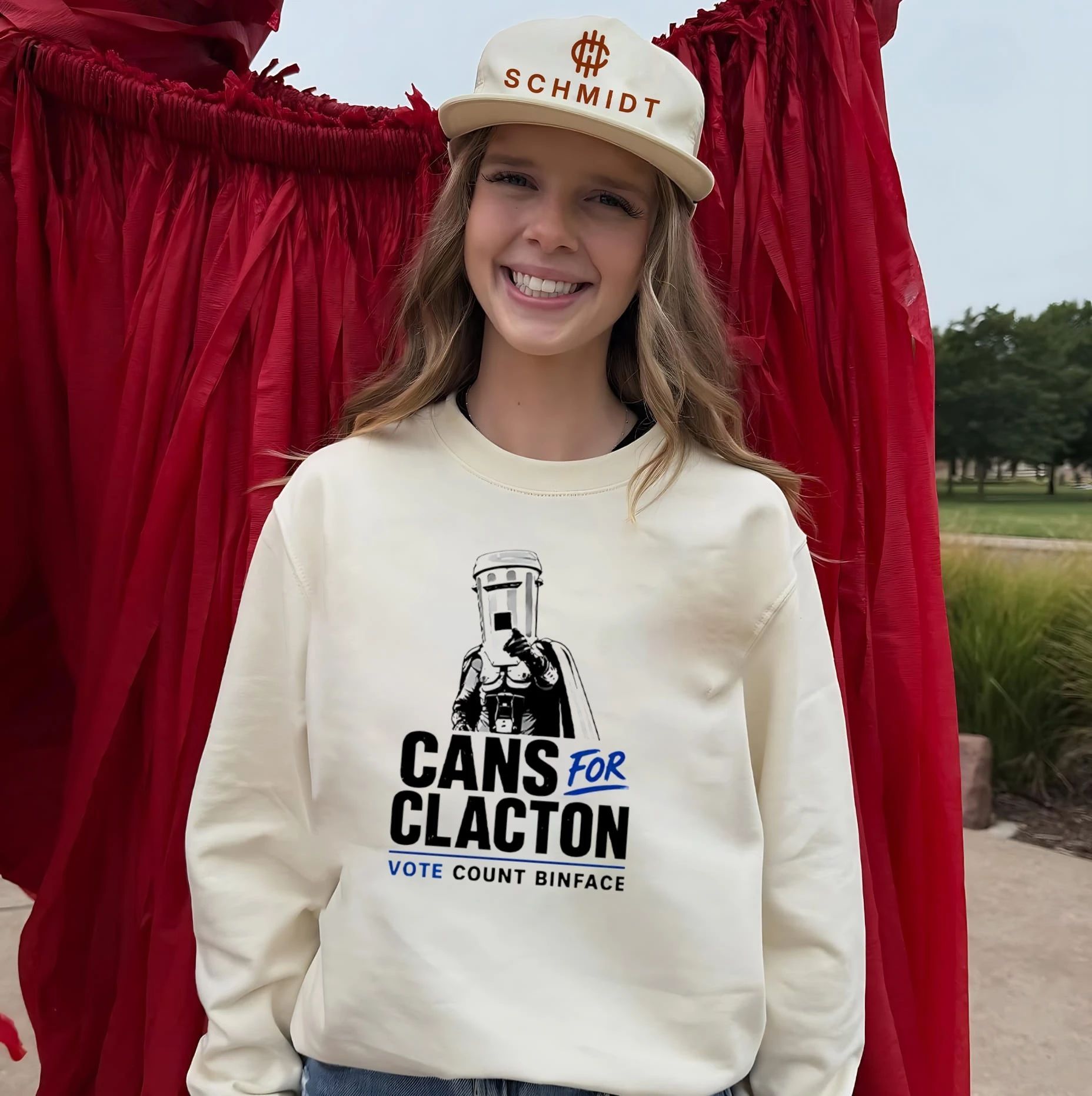 Cans For Clacton Vote Count Binface Bin-Head Political Campaign Graphic UK Election shirt