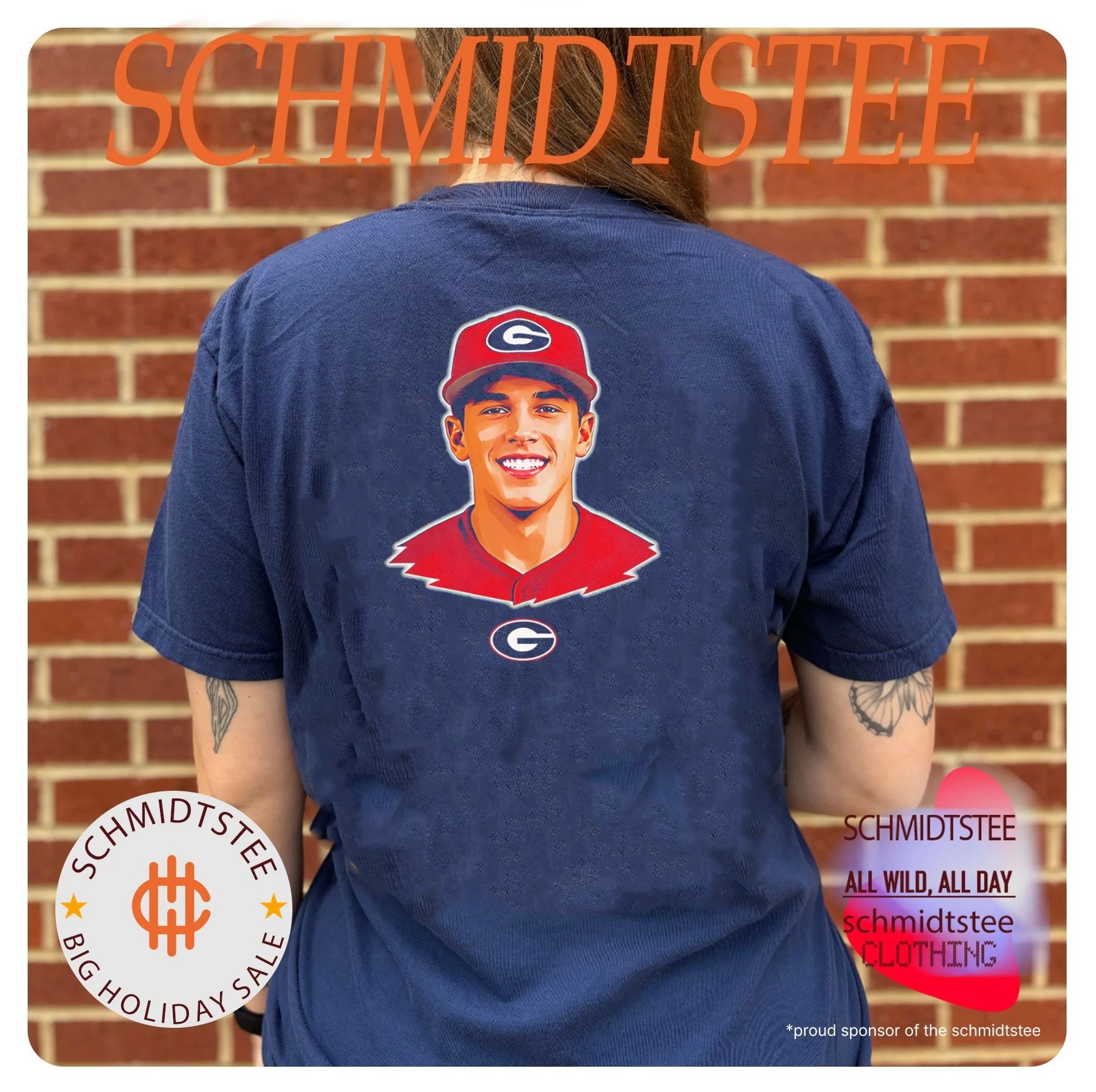Georgia Bulldogs Ty Peeples portrait shirt
