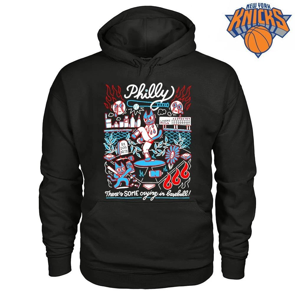 Philly There is Some Crying in Baseball Cartoon Cat Pitcher Shirt
