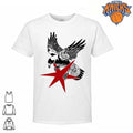 Flying Magpie Red Star Woodcut Streetwear Graphic Shirt
