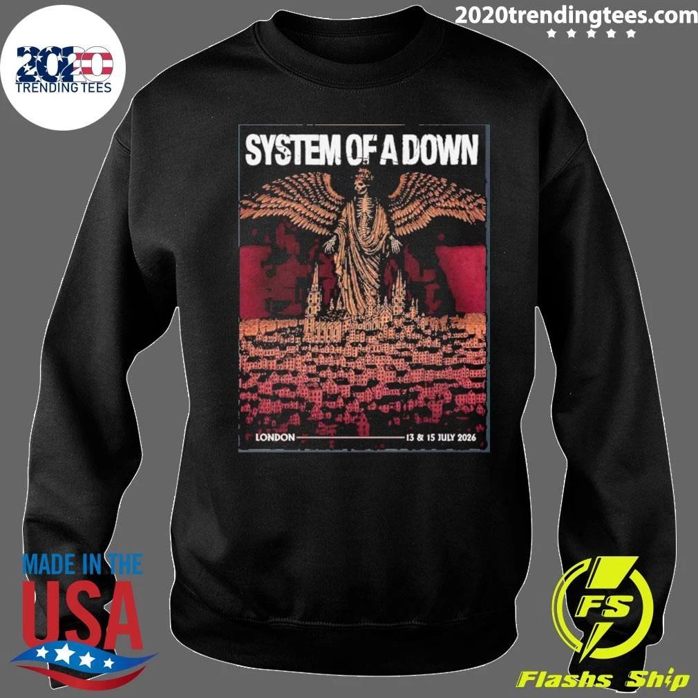 System Of A Down SOAD London UK At Tottenham Stadium On 13 and 15 2026 Tee Shirt
