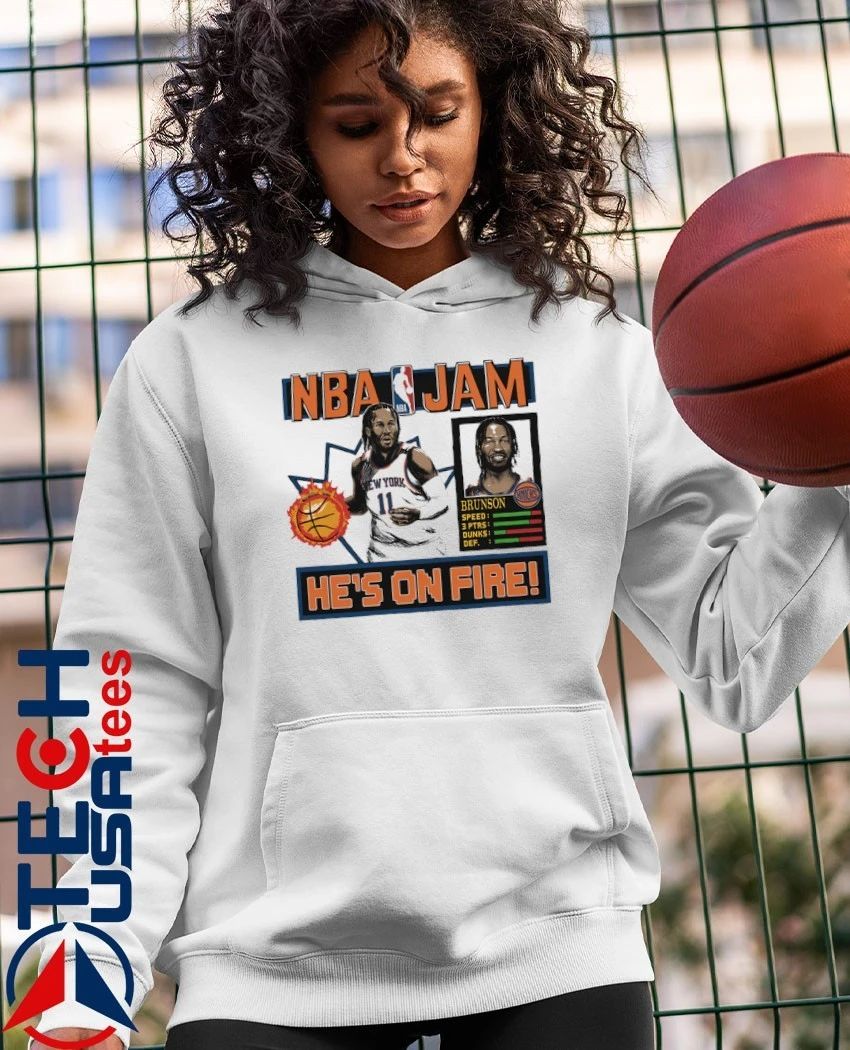 NBA Jam Jalen Brunson he’s on fire shirt