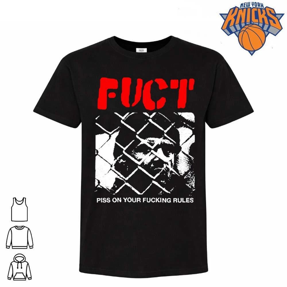 Vintage FUCT Piss On Your Fucking Rules Chain Link Fence Punk Rock Streetwear Shirt
