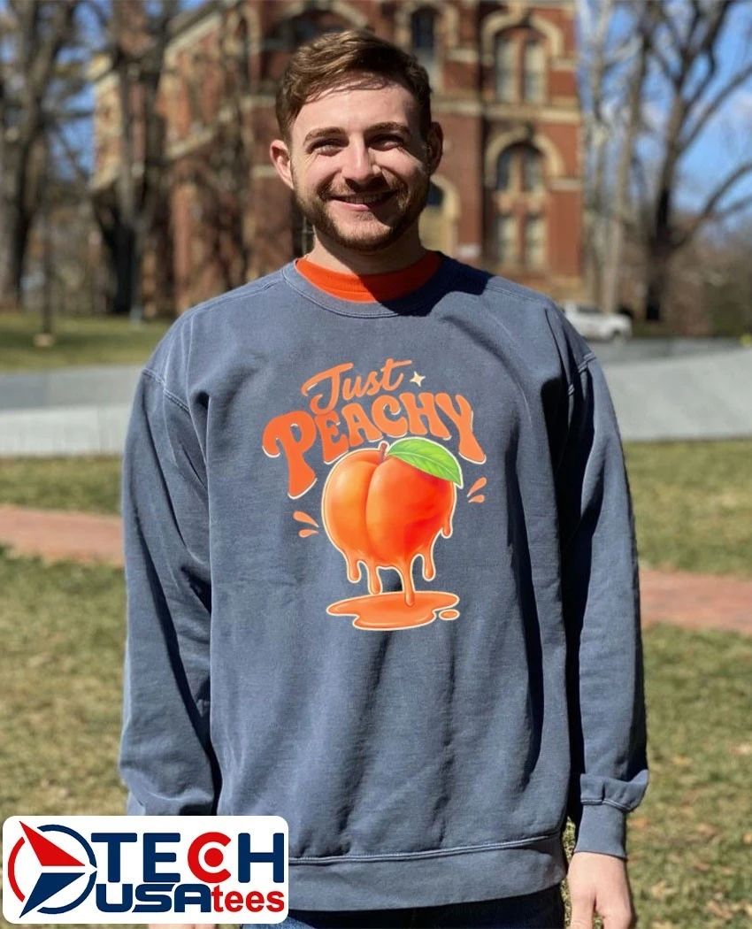 Just peachy dripping fruit shirt