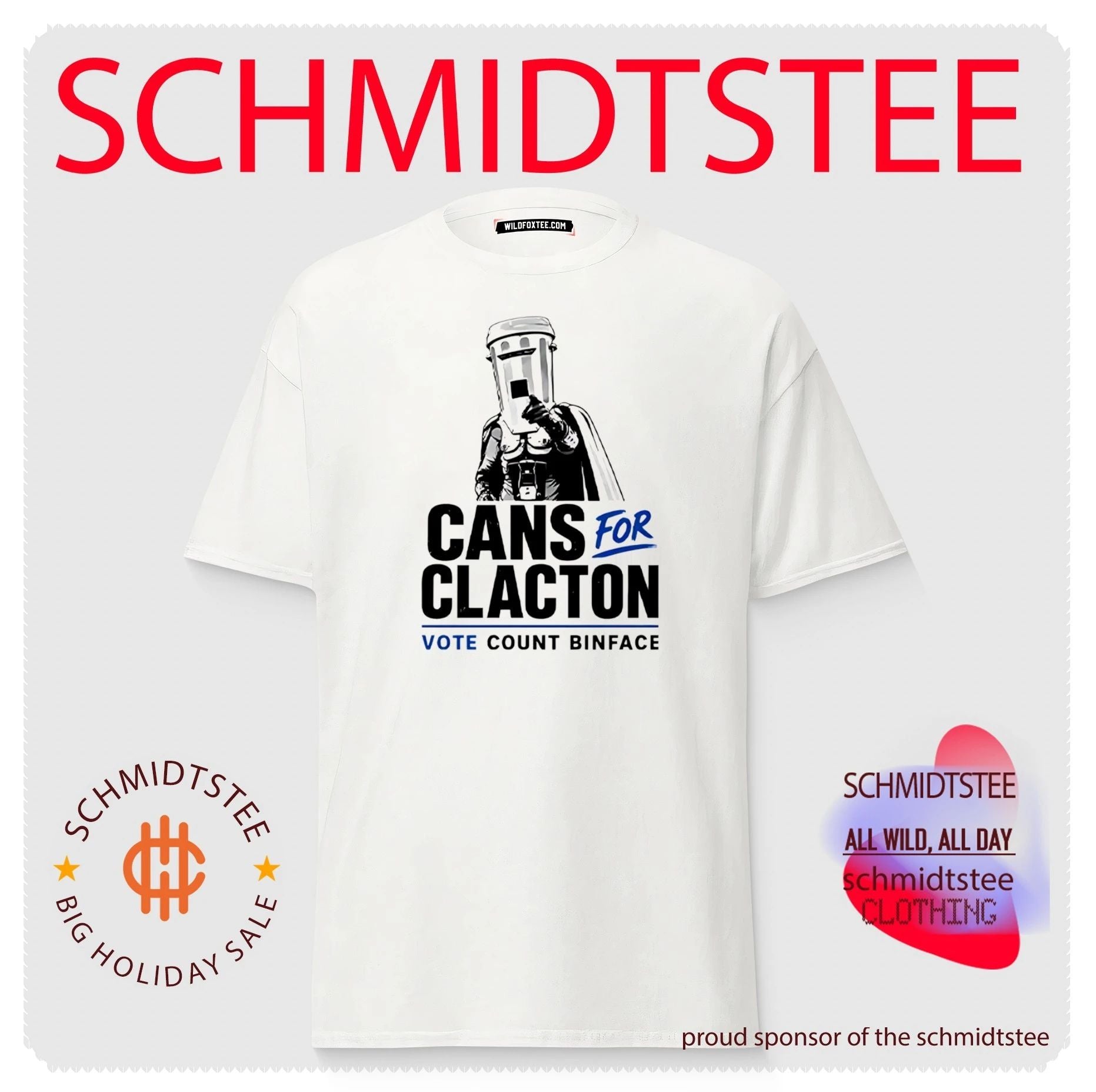 Cans For Clacton Vote Count Binface Bin-Head Political Campaign Graphic UK Election shirt