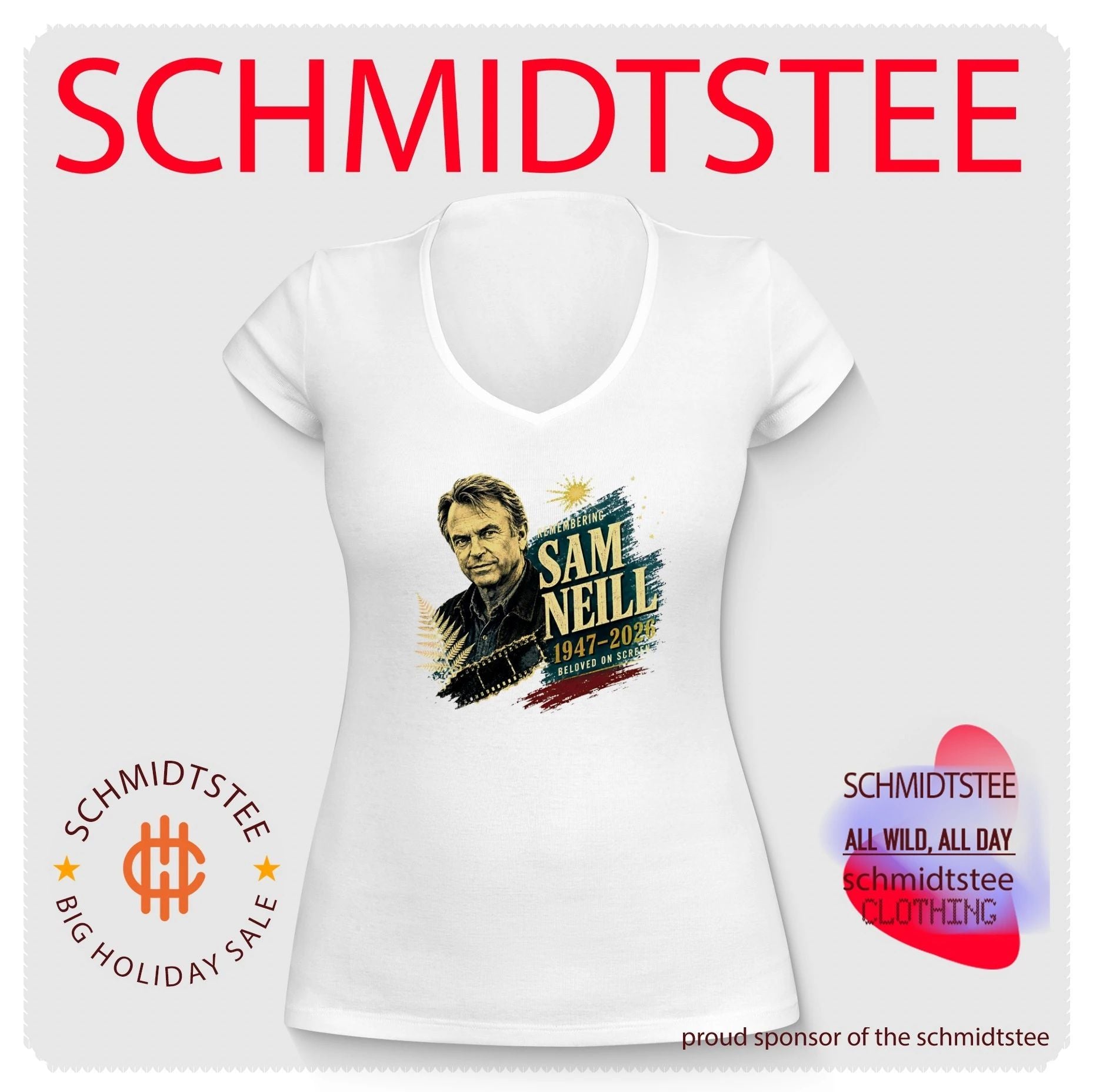 Sam Neill Remembering 1947-2026 Beloved on Screen shirt