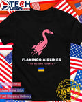 Flamingo Airlines no return flights Ukraine flag shirt