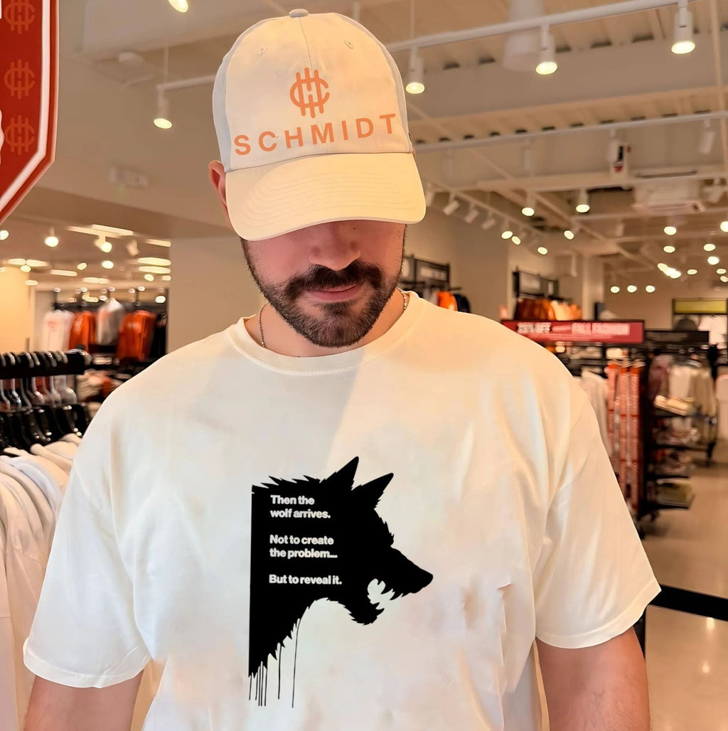 Then the wolf arrives not to create the problem but to reveal it shirt
