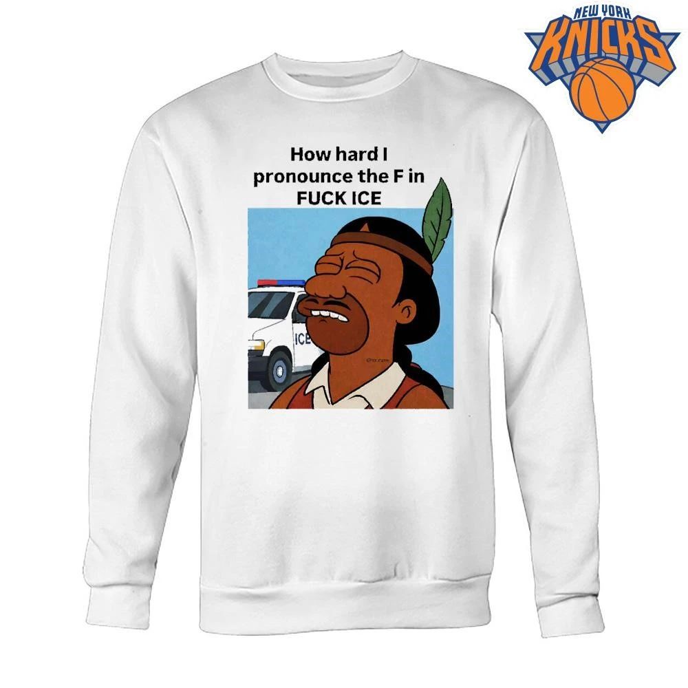 How Hard I Pronounce The F In Fuck Ice Native Cartoon Character Police Car Shirt
