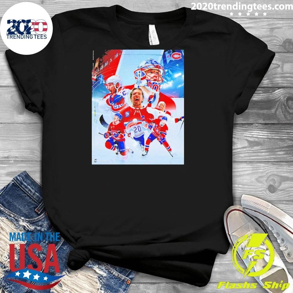 Montreal Canadiens Collage Featuring Slafkovsky Shirt