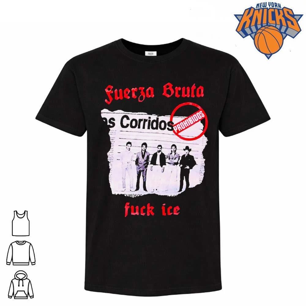 Fuerza Bruta Los Corridos Prohibidos Mexican Band Mugshot Newspaper Graphic Shirt