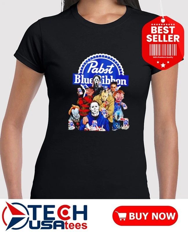 Horror Characters Pabst Blue Ribbon shirt