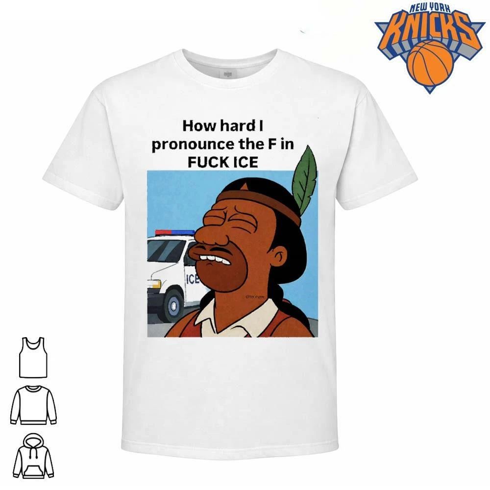 How Hard I Pronounce The F In Fuck Ice Native Cartoon Character Police Car Shirt