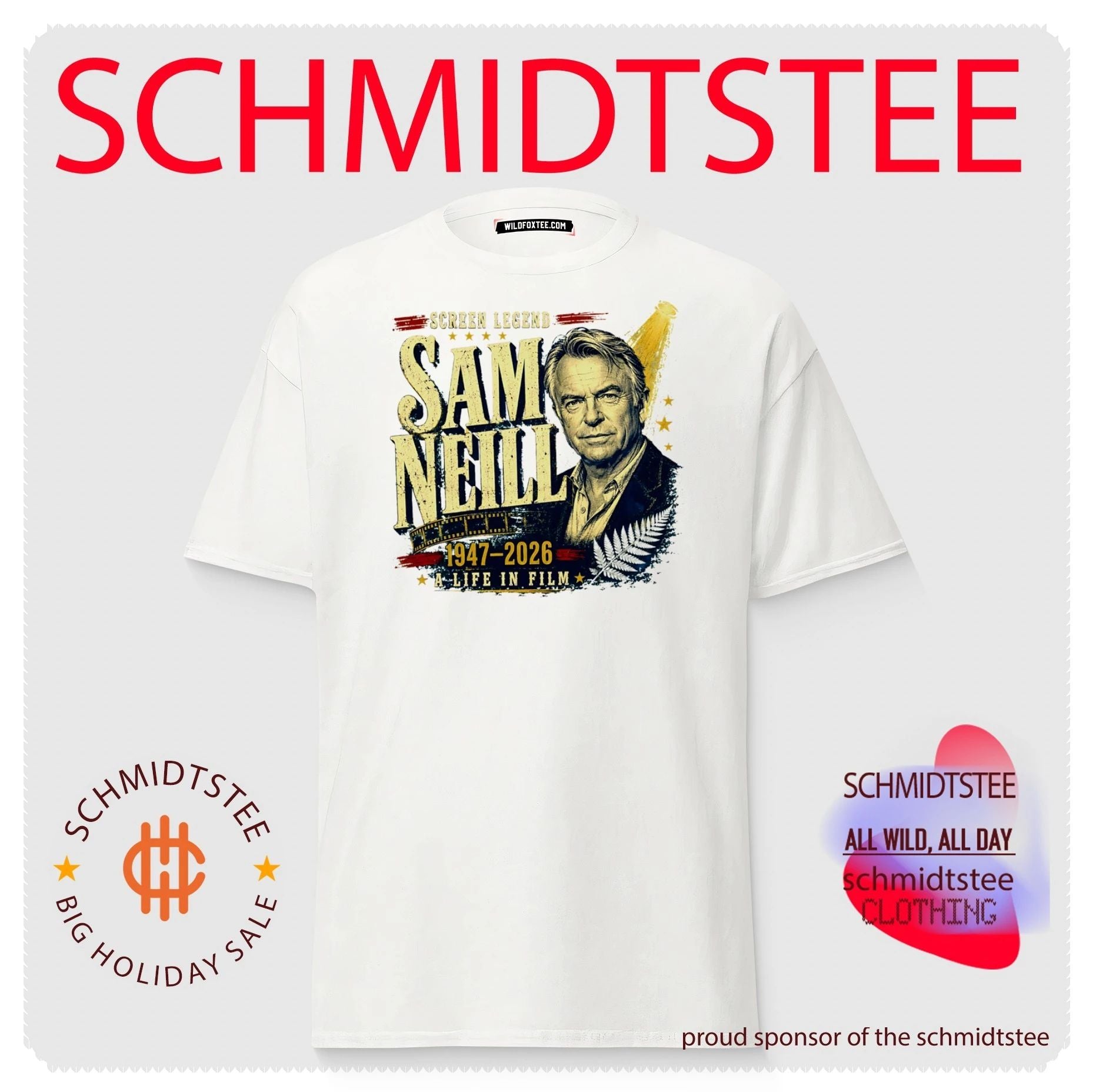 Sam Neill 1947-2026 Screen Legend A Life in Film shirt