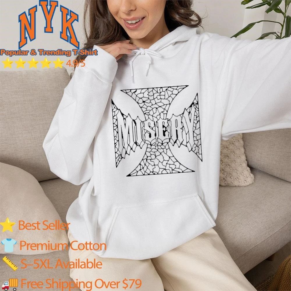 Misery Iron Cross Grunge Broken Mosaic Pattern Gothic Streetwear Shirt