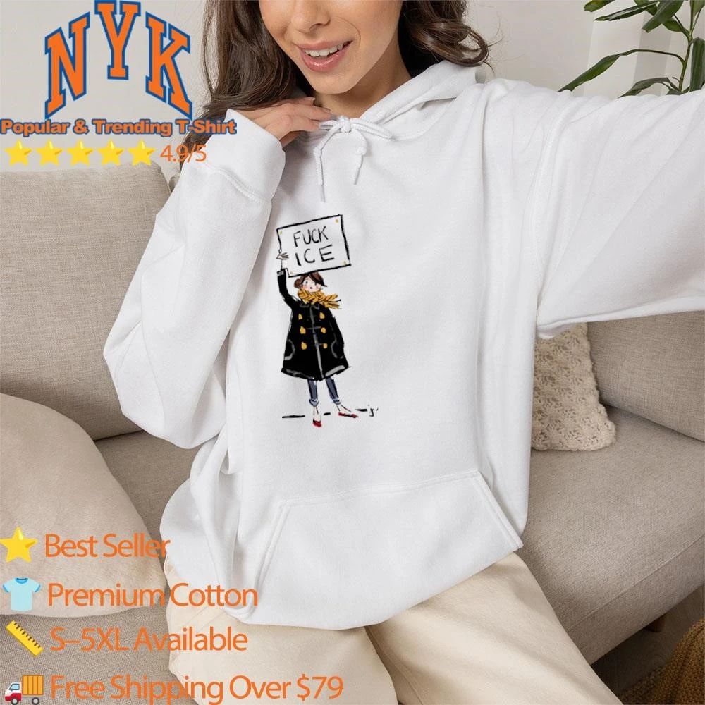 Protest Girl Holding Fuck Ice Political Statement Activism Shirt