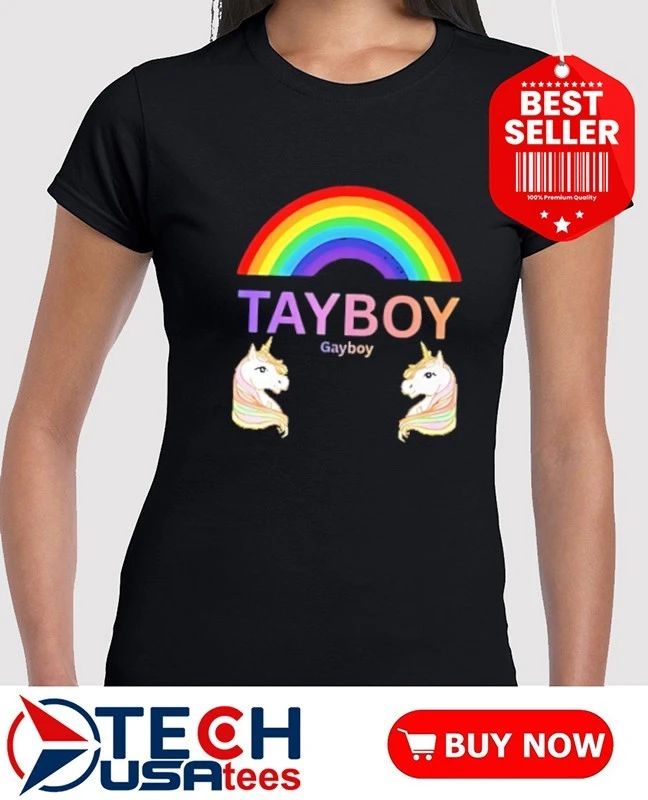 Tay boy gay boy unicorn rainbow shirt