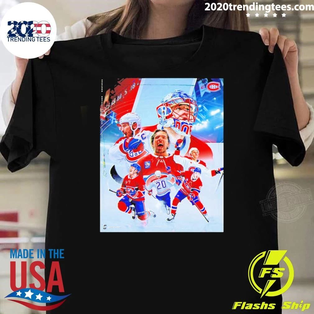 Montreal Canadiens Collage Featuring Slafkovsky Shirt