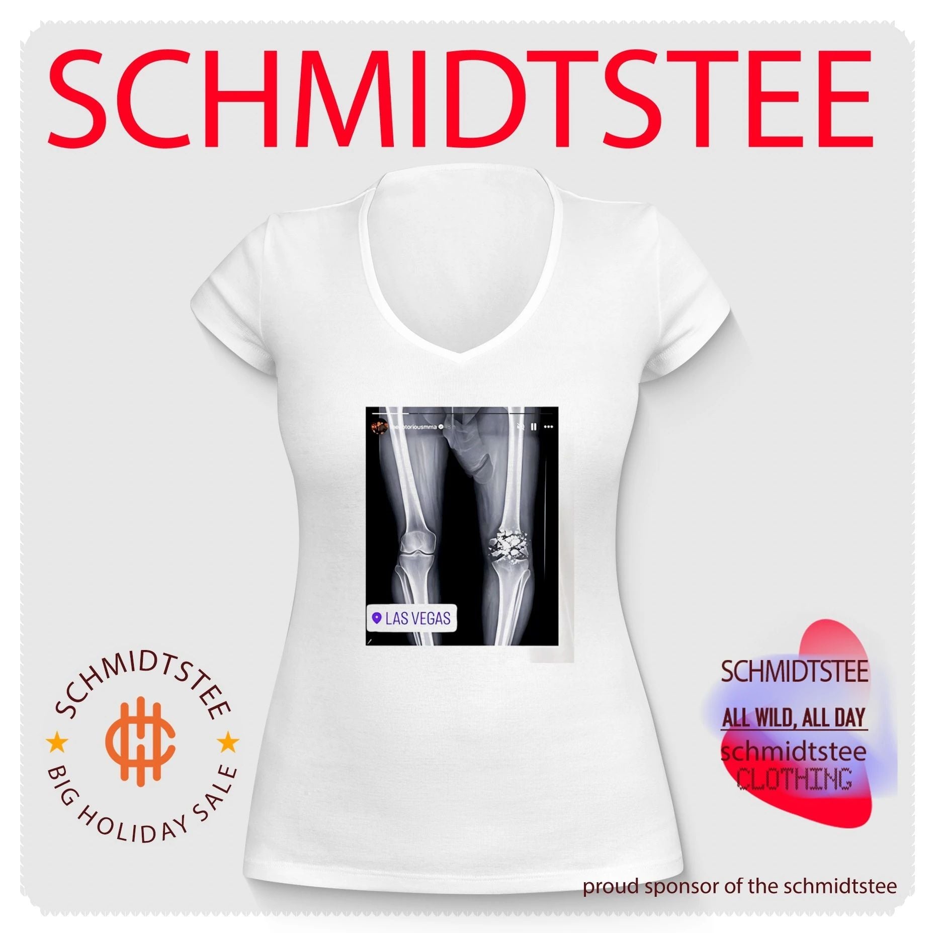 Conor McGregor X-ray Broken Knee knee Funny shirt