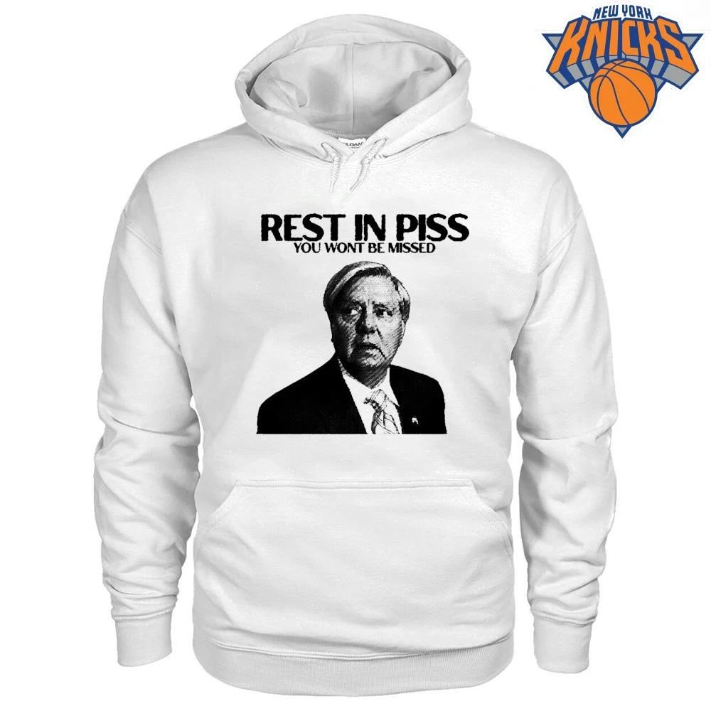 Lindsey Graham Rest in Piss You Wont Be Missed Political Cartoon Shirt