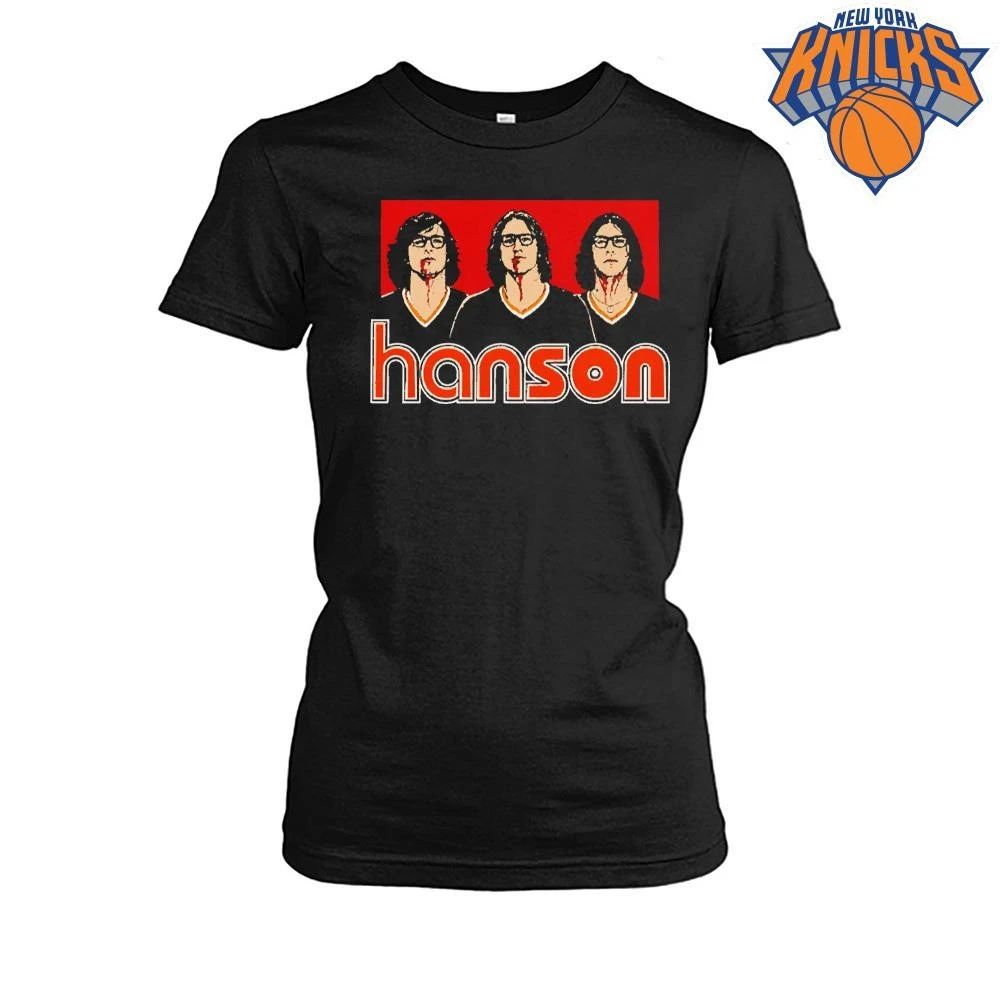 Hanson band Slap Shot movie Hanson Brothers bloody hockey crossover shirt