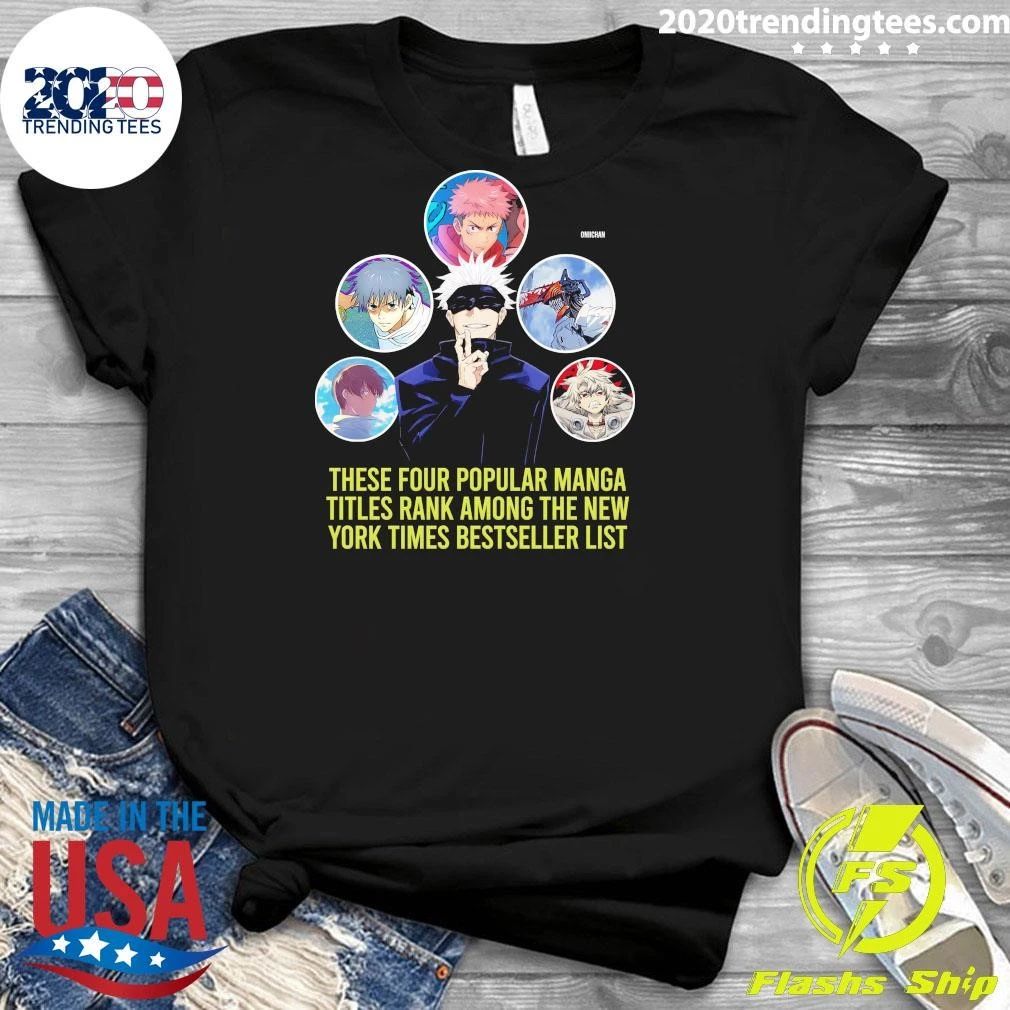 These Four Popular Manga Titles Rank Among The New York Times Bestseller List Shirt