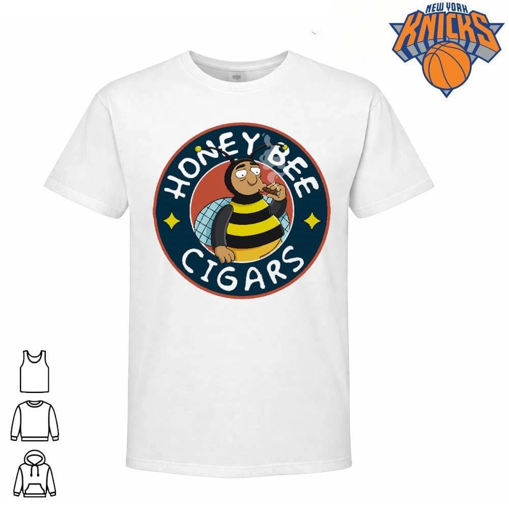 Honey Bee Cigars Retro Smoking Cartoon Mascot Brand Logo Shirt