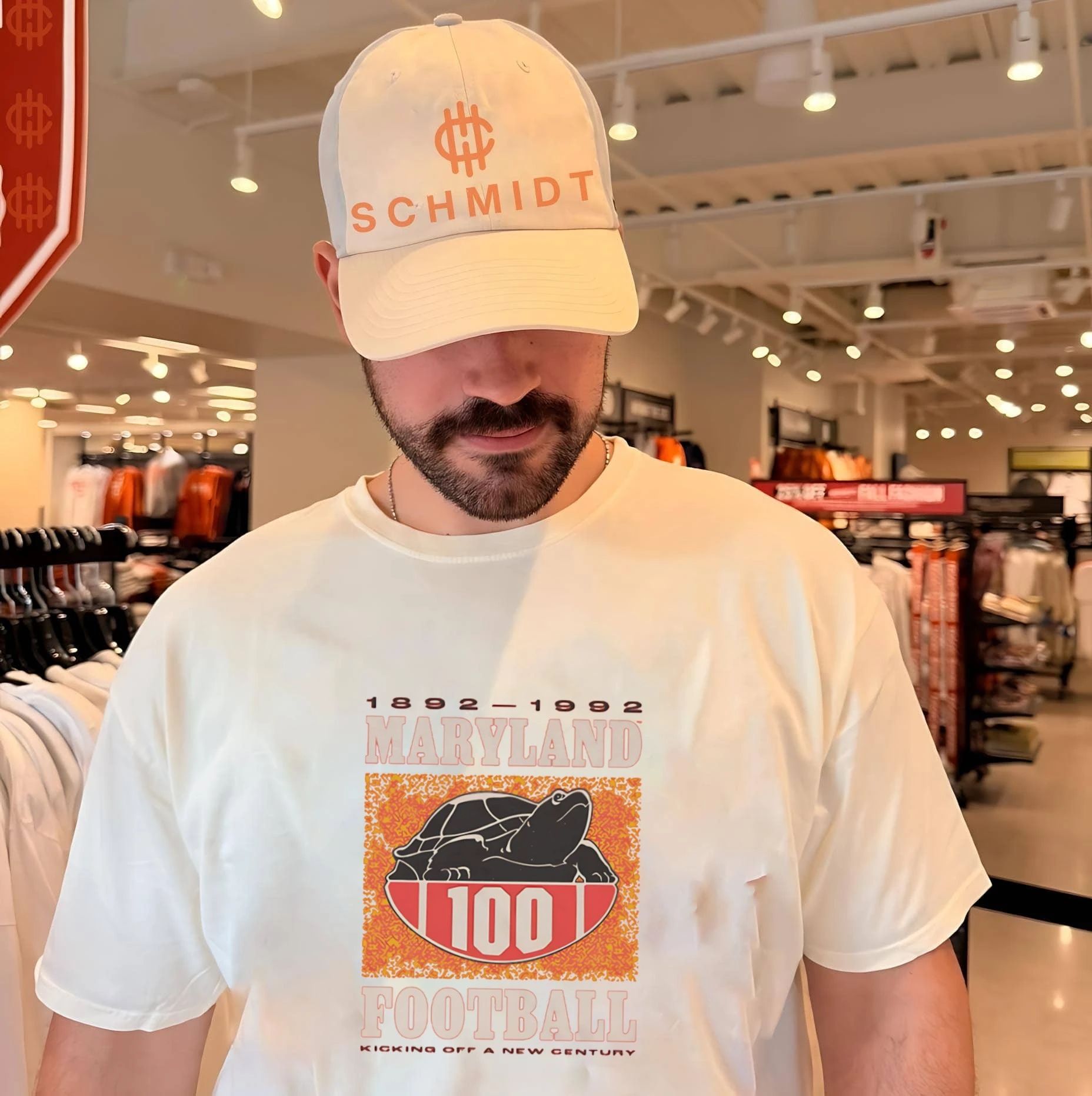 Maryland Football 1892-1992 Kicking off a new century Centennial shirt