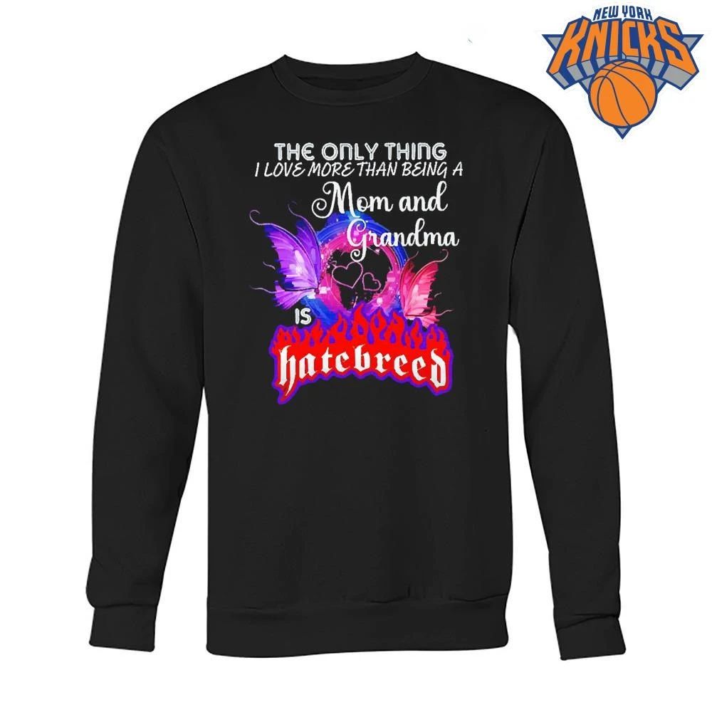 Mom and Grandma butterfly fire parody Hatebreed band shirt