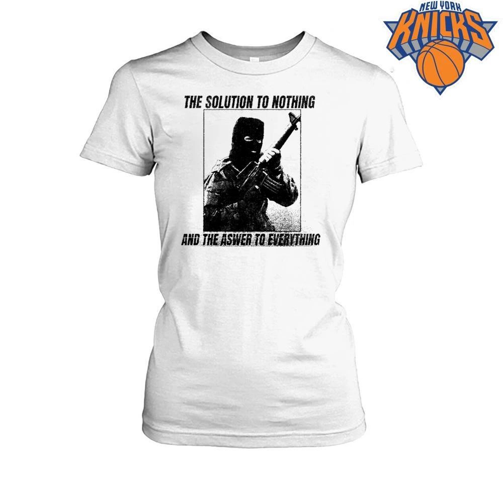 Ski Mask Gun The Solution to Nothing Shirt