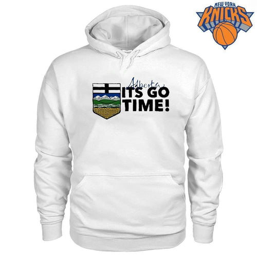 Alberta Its Go Time Canadian Province Crest Flag Hockey Fan T Shirt