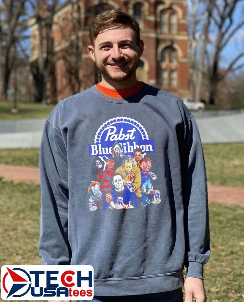 Horror Characters Pabst Blue Ribbon shirt
