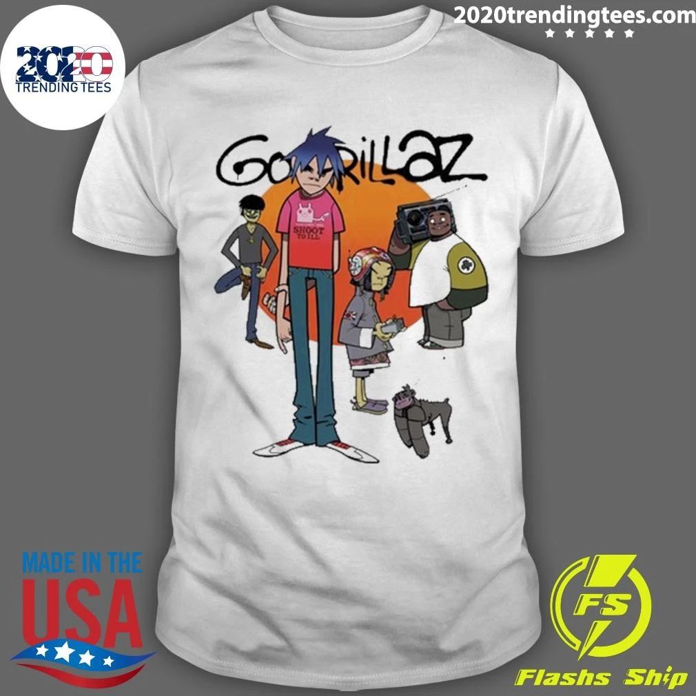 GORILLAZ D, Murdoc Niccals, Noodle, and Russel Hobbs Band 2026 Shirt