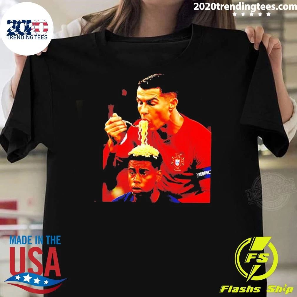 Cristiano Ronaldo Eating Noodles Meme Portugal Shirt