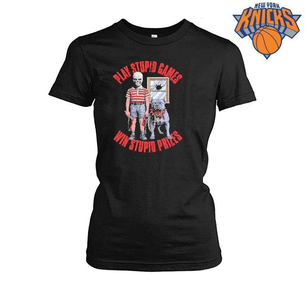 Play Stupid Games Win Stupid Prizes Pitbull Dog Gangster Skull Mask Streetwear Shirt