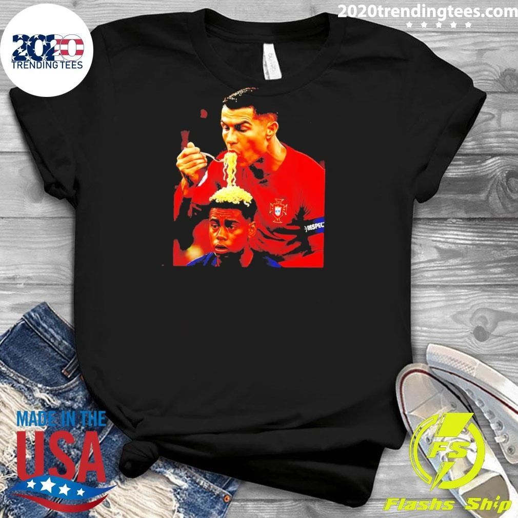 Cristiano Ronaldo Eating Noodles Meme Portugal Shirt