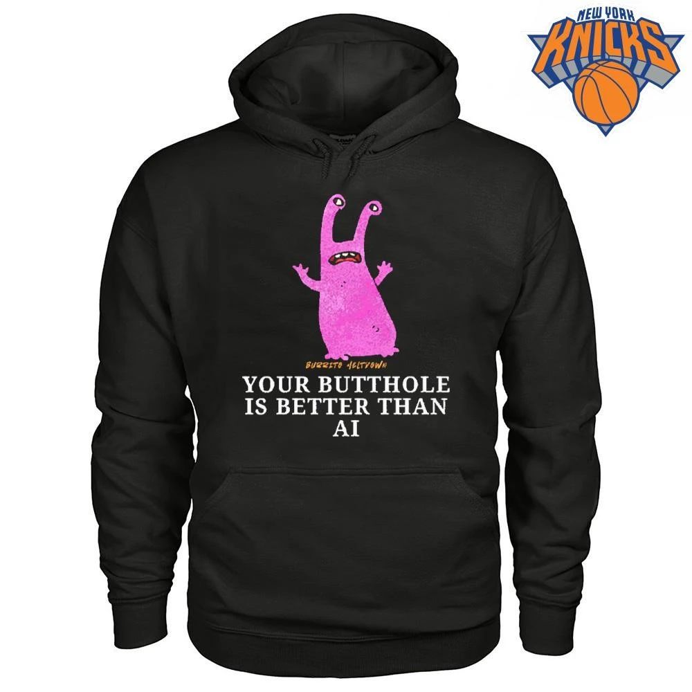 Pink Alien Monster Funky Text Funny AI Joke Merch Shirt