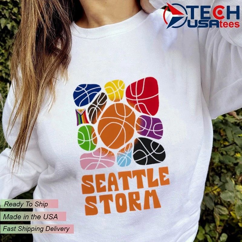 Seattle Storm Basketball WNBA Pride Ball shirt