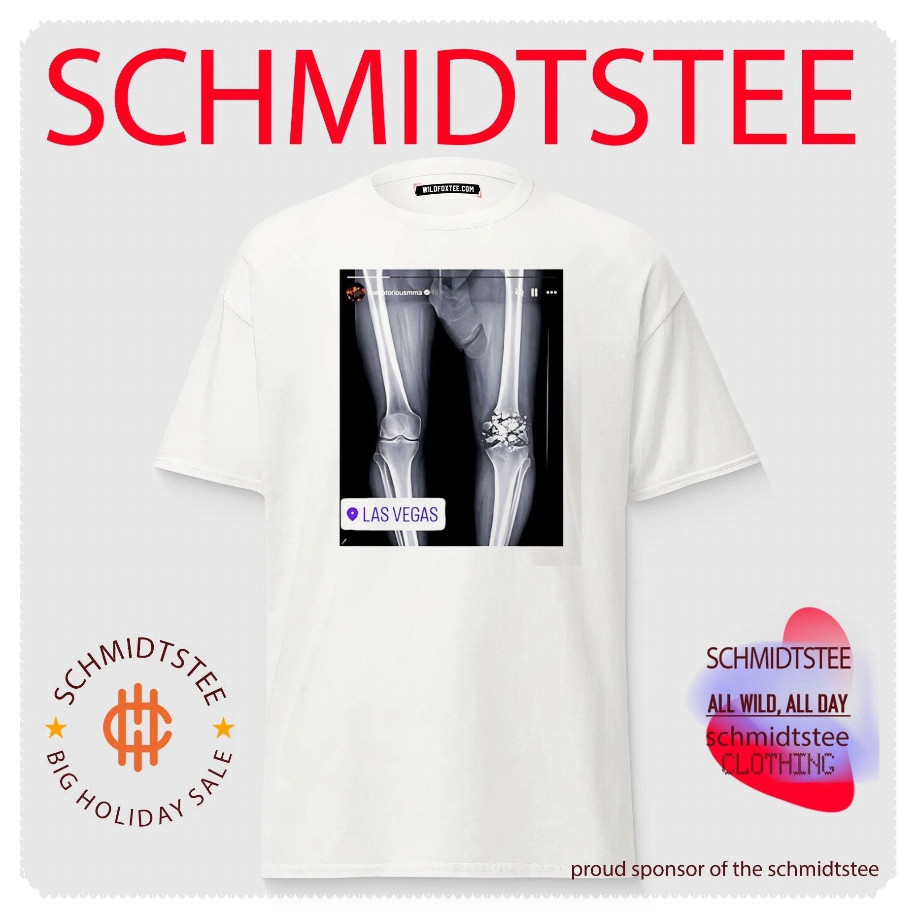 Conor McGregor X-ray Broken Knee knee Funny shirt
