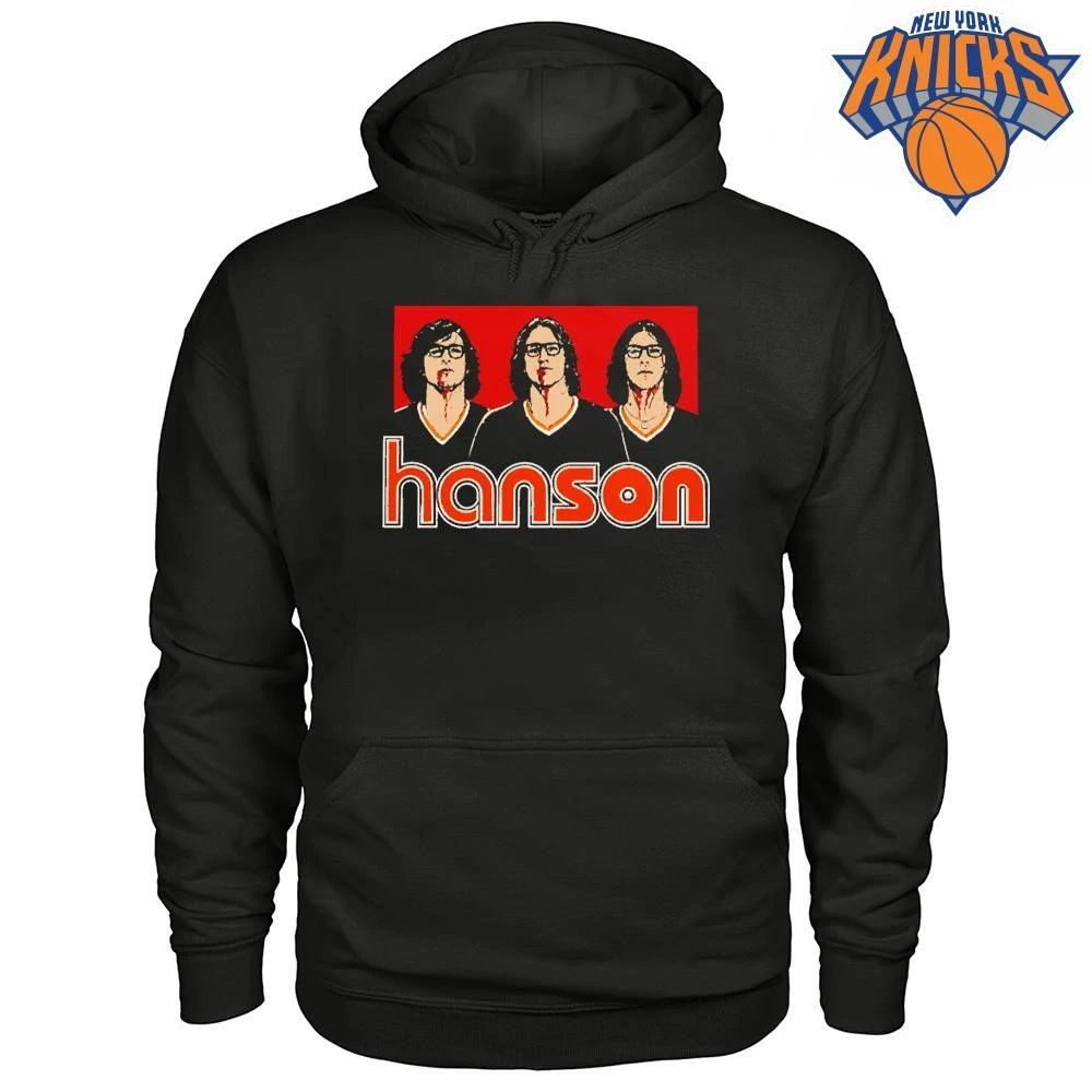 Hanson band Slap Shot movie Hanson Brothers bloody hockey crossover shirt