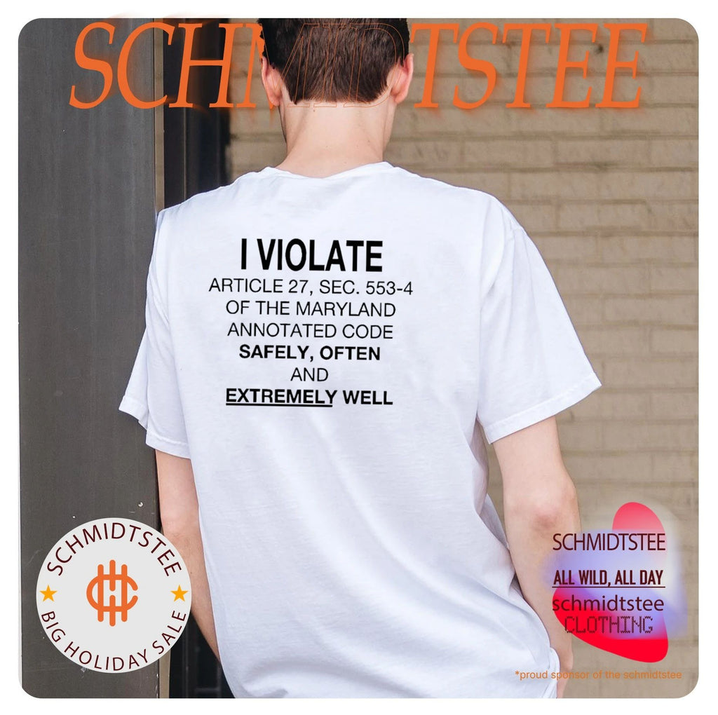 I Violate Article 27 Sec 553-4 of the Maryland Annotated Code Safely often and extremely well shirt