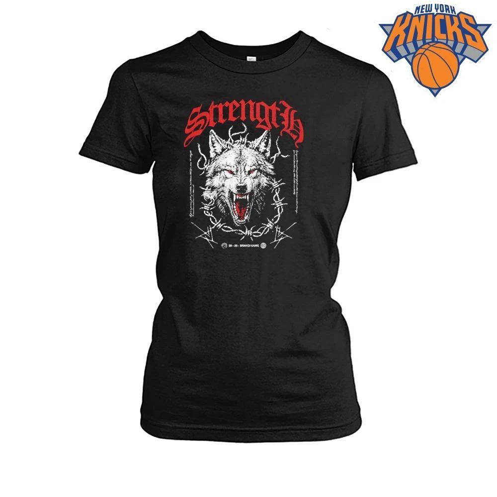 Strength Gothic Red Red Eye Wolf Shirt