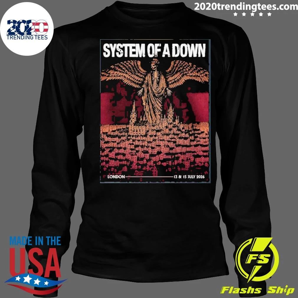 System Of A Down SOAD London UK At Tottenham Stadium On 13 and 15 2026 Tee Shirt