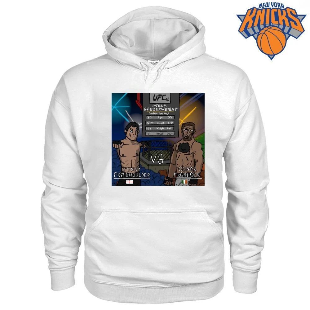 UFC Interim Geezerweight Championship Jonny Fistshoulder vs Conor McGregor Funny Meme Cartoon Shirt