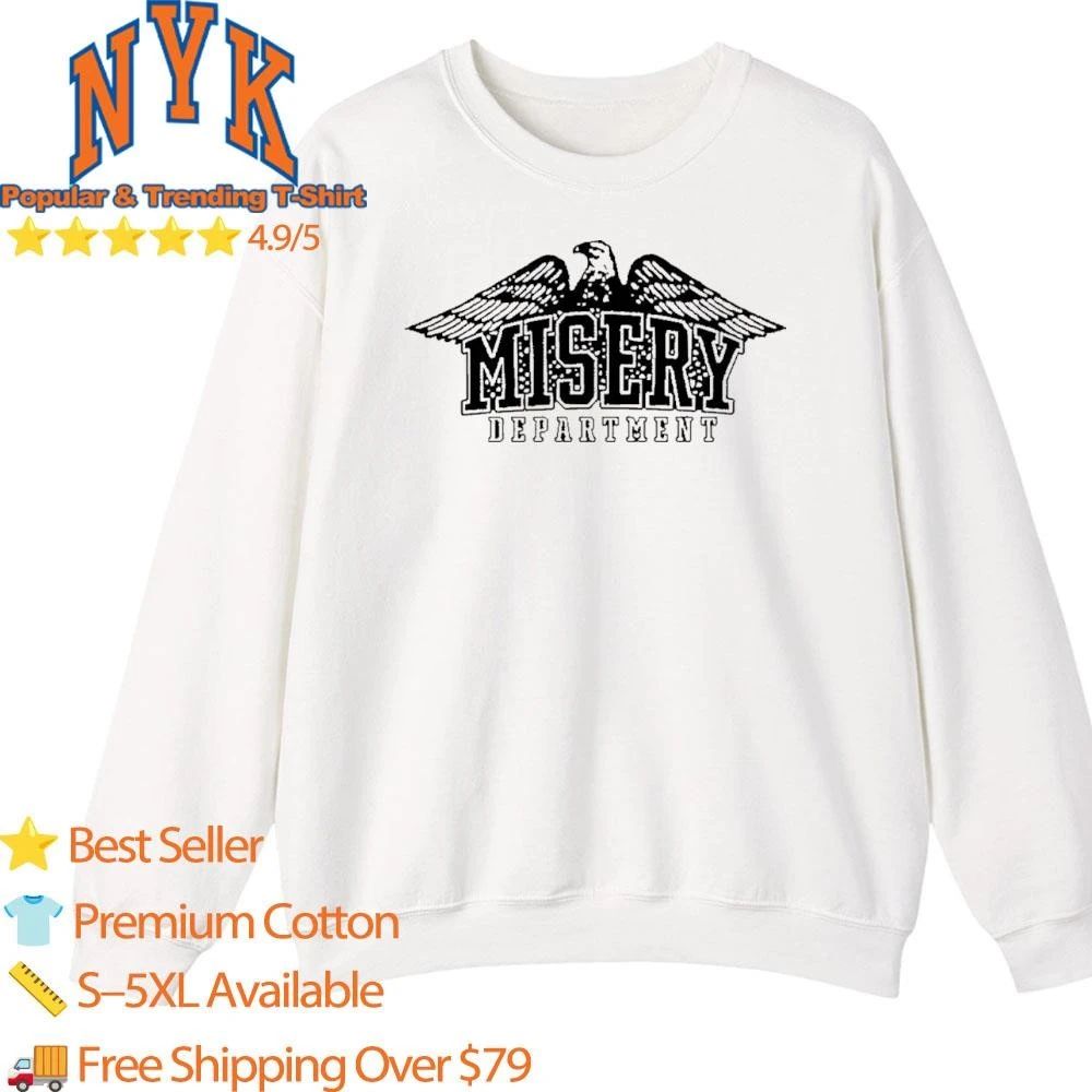 Misery Department Eagle Graphic Tee Retro Streetwear Shirt