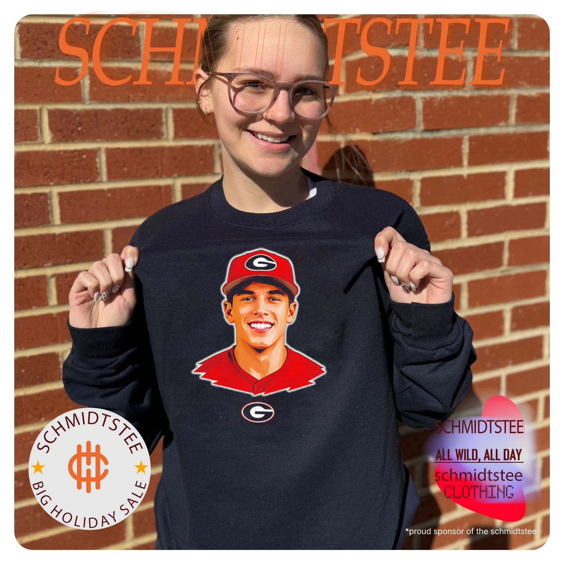 Georgia Bulldogs Ty Peeples portrait shirt