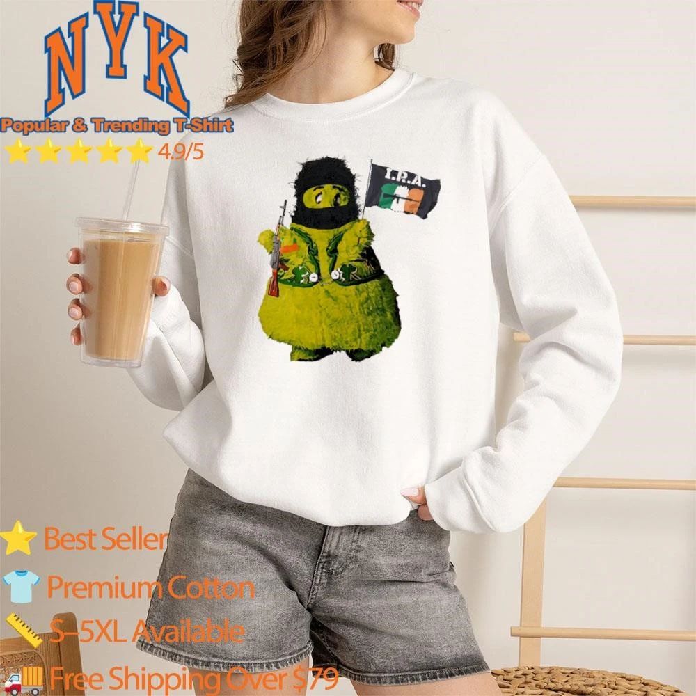 Irish Republican Grimace IRA Flag Gun Meme Shirt